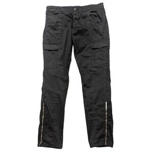 J Brand Skinny Cargo Utility Stretch Cotton  Zip Ankles Pants - Women 30 Black